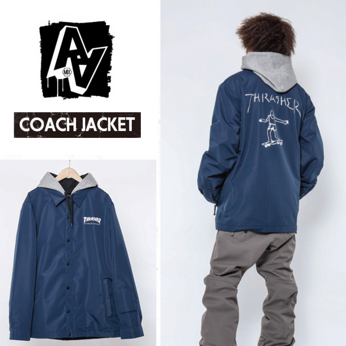 17-18 AA HARDWEAR コーチジャケット COACH JACKET /GONZ NAVY【日本正規品】