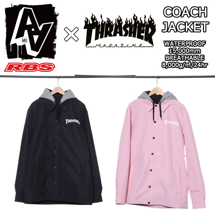 AA HARD WEAR 18-19 COACH JACKET コーチジャケット THRASHER FLAME LOGO 日本正規品