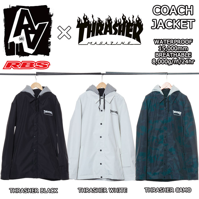 18-19 AA HARD WEAR COACH JACKET コーチジャケット THRASHER LOGO RBS