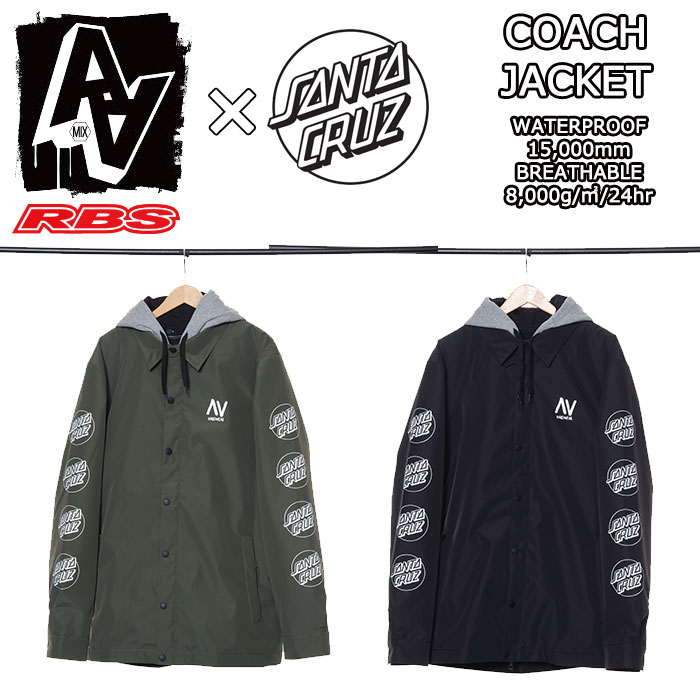 18-19 AA HARD WEAR COACH JACKET コーチジャケット SANTACRUZ HAND