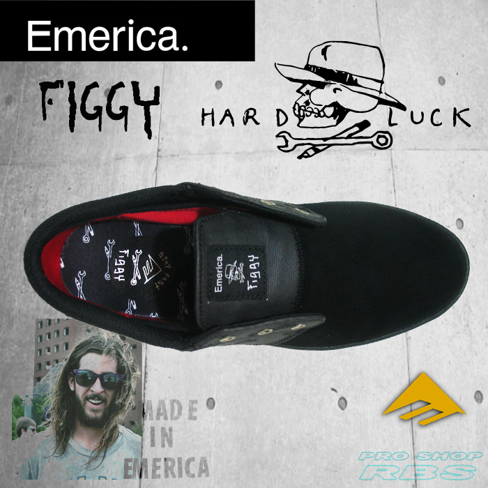 エメリカ EMERICA THE FIGUEROA×HARD LUCK BLACK/BLACK 【スケート シューズ スニーカー 靴】【日本正規品】