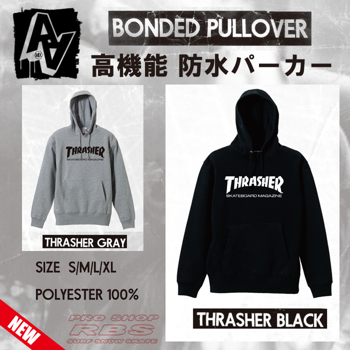 17-18 AA HARD WEAR  THRASHER パーカー BONDED PULLOVER  カラー THRASHER  GRAY【日本正規品】