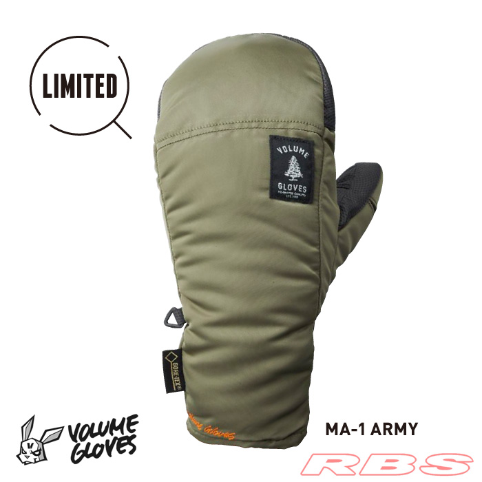 16-17 モデル VOLUME GLOVES PERFORMANCE MITT LTD LINE MA-1 ARMY インナー無し GORE-TEX ゴアテックス 【スノーボード グローブ 2017 ボリュームグローブ パフォーマンスミット 】【日本正規品】
