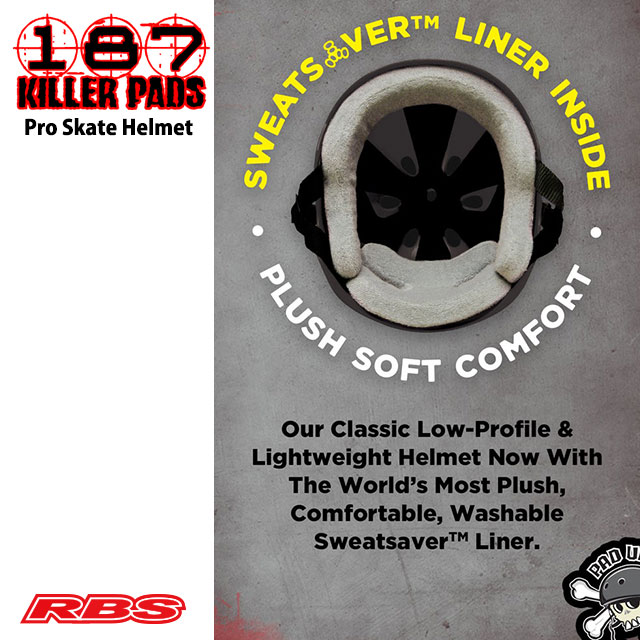 187 Pro Skate Helmet Black Matte Sweatsaver Liner 日本正規品