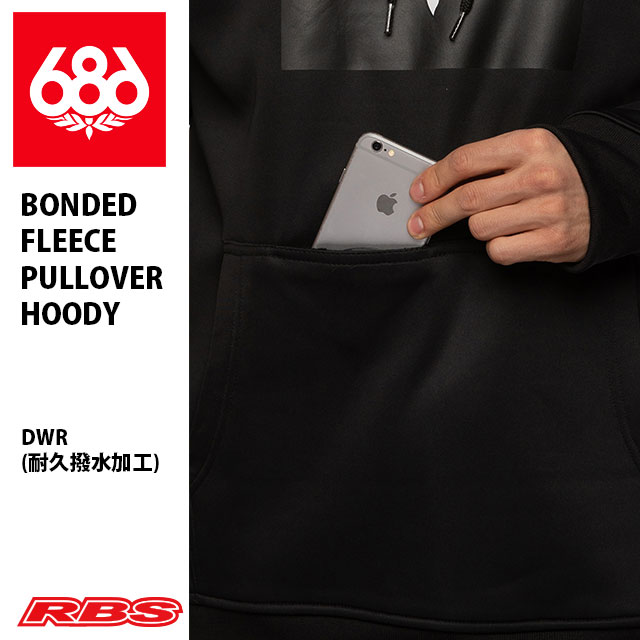 686 パーカー BONDED FLEECE PULLOVER HOODY カラー ブラック 【スノーボード ウェア 21-22】【日本正規品】