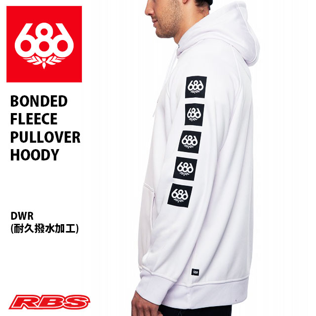 686 パーカー BONDED FLEECE PULLOVER HOODY カラー WHITE 【スノーボード ウェア 20-21】【日本正規品】