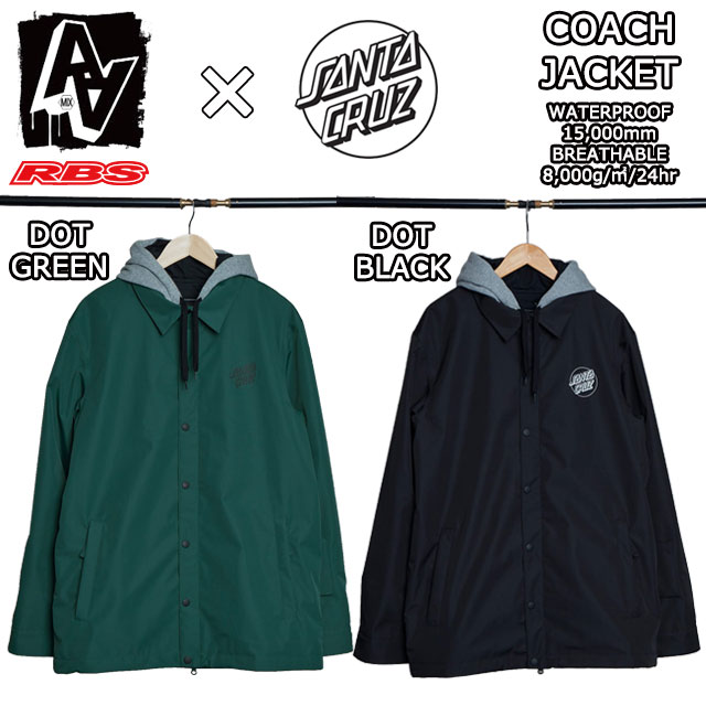 AA HARD WEAR ダブルエー COACH JACKET コーチジャケット SANTACRUZ DOT 20-21 日本正規品
