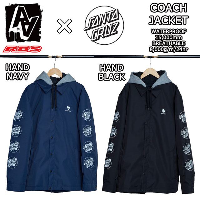 AA HARD WEAR ダブルエー COACH JACKET コーチジャケット SANTACRUZ HAND 20-21 日本正規品