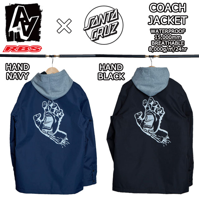 AA HARD WEAR ダブルエー COACH JACKET コーチジャケット SANTACRUZ HAND 20-21 日本正規品