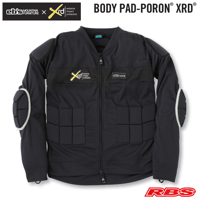 eb's BODY PAD PORON® XRD® エビス ボディパッド ポロン BLACK 【スノーボード プロテクター ボディパッド 20-21 送料無料 日本正規品】