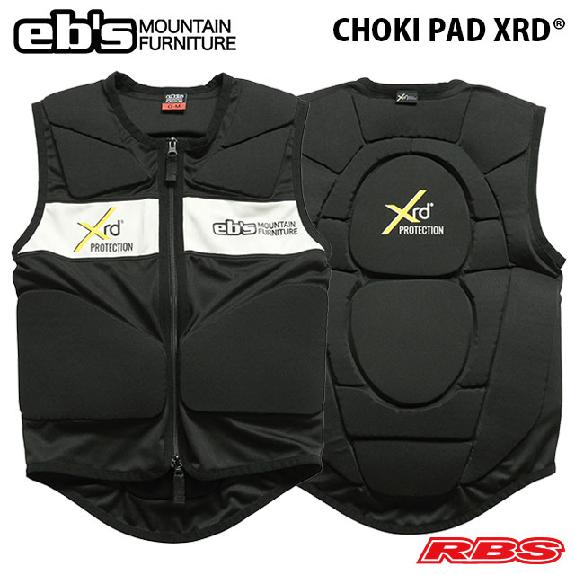 eb's CHOKI PAD PORON® XRD® エビス チョッキパッド ポロン BLACK スノーボード プロテクター チョッキパッド 24-25 日本正規品
