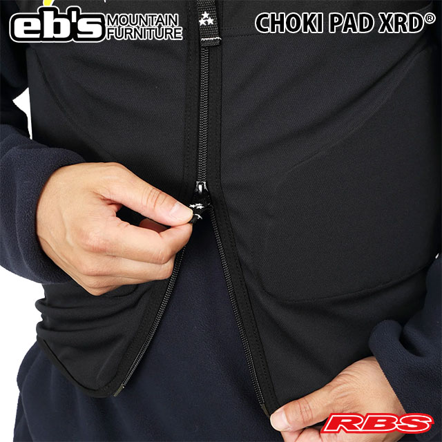 eb's CHOKI PAD PORON® XRD® エビス チョッキパッド ポロン BLACK スノーボード プロテクター チョッキパッド 24-25 日本正規品