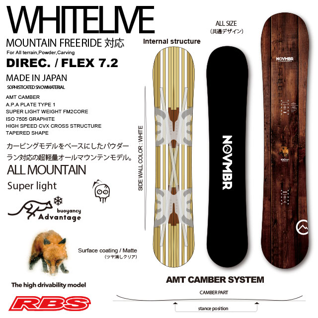 NOVEMBER 20-21 WHITELIVE スノーボード 日本正規品 予約商品