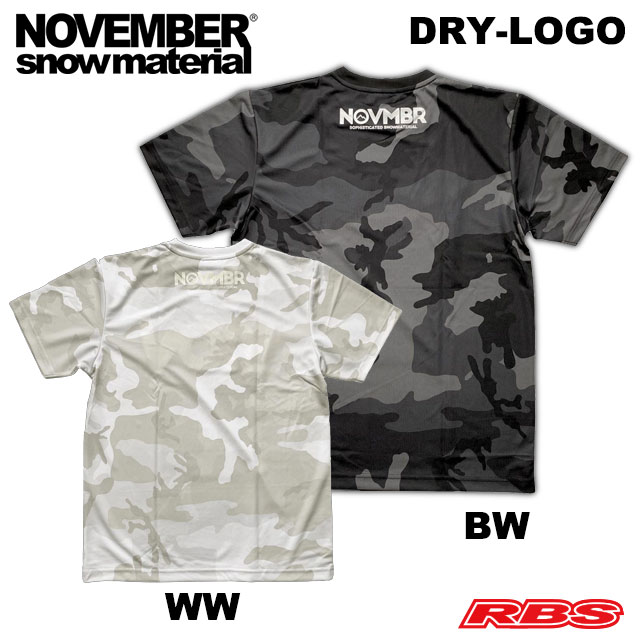 NOVEMBER Tシャツ DRY-LOGO BW WW 20-21 日本正規品