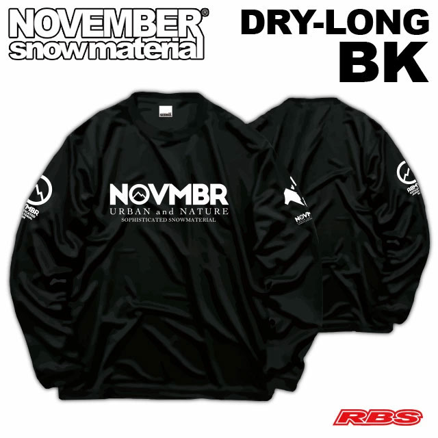 NOVEMBER Tシャツ DRY-LONG ノーベンバー スノーボード ロングスリーブ インナー 日本正規品