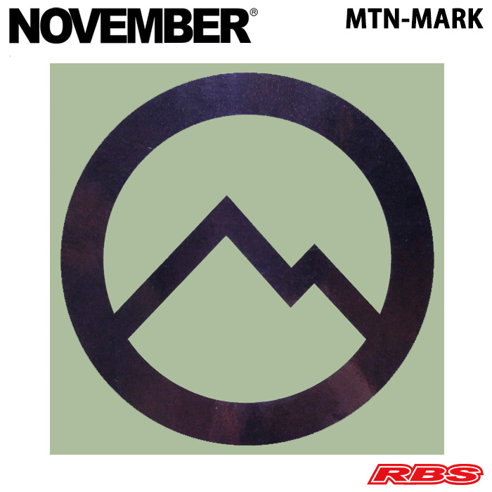 NOVEMBER ステッカー CUTTING MTN MARK カラー WHITE/SILVER【ノーベンバー ノベンバー】【スノーボード ステッカー】【日本正規品】