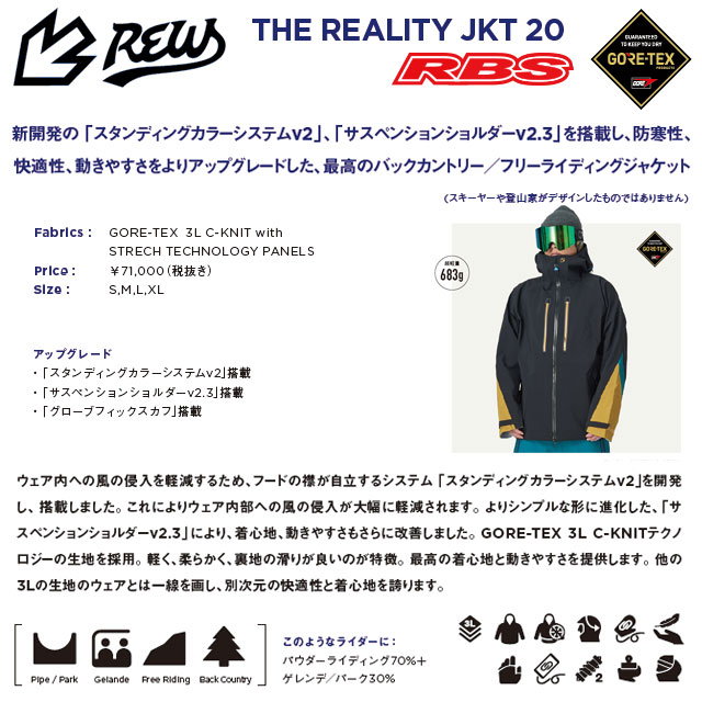 REW 21-22 THE REALITY JKT 日本正規品 予約商品