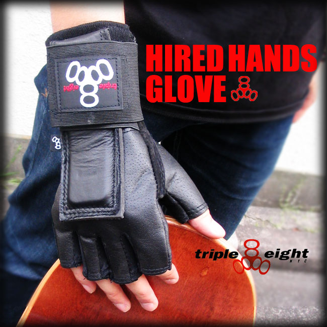 TRIPLE8 トリプルエイト HIRED HANDS プロテクター 【TRIPLE EIGHT スケートボード スケボー】【グローブ リストガード プロテクター】【日本正規品】
