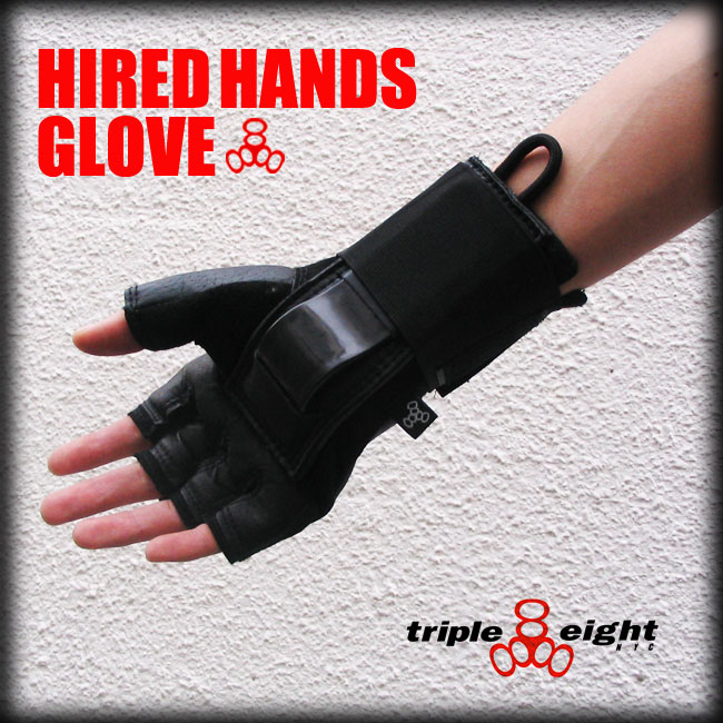 TRIPLE8 トリプルエイト HIRED HANDS プロテクター 【TRIPLE EIGHT スケートボード スケボー】【グローブ リストガード プロテクター】【日本正規品】