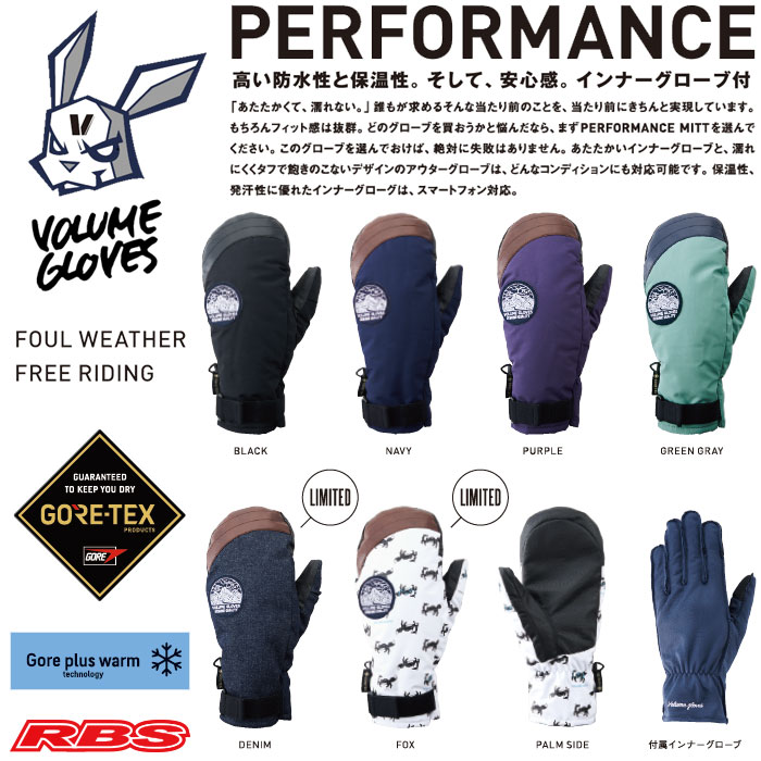 VOLUME GLOVES 19-20 PERFORMANCE GORE-TEX 日本正規品 予約商品